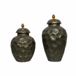 bronze green patina jar