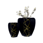 rustic flower vase duo