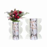 luxury metal vase duo