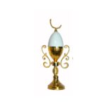 White & Gold Iron Decorative Trophy-Style Home Décor Accent (Set of 2)
