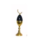 Black & Gold Decorative Iron Home Décor Accents – for Living Room, Mantel, or Shelf (Set of 2)