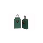 Vintage Green Deer Vase Set of 2