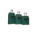 Vintage Green Deer Vase Set of 3