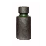 Textured Black & Green Flower Vase Set-set of 2