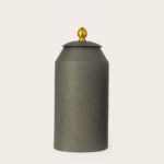 Elegant Grey Decorative Iron Jars – Set of 2