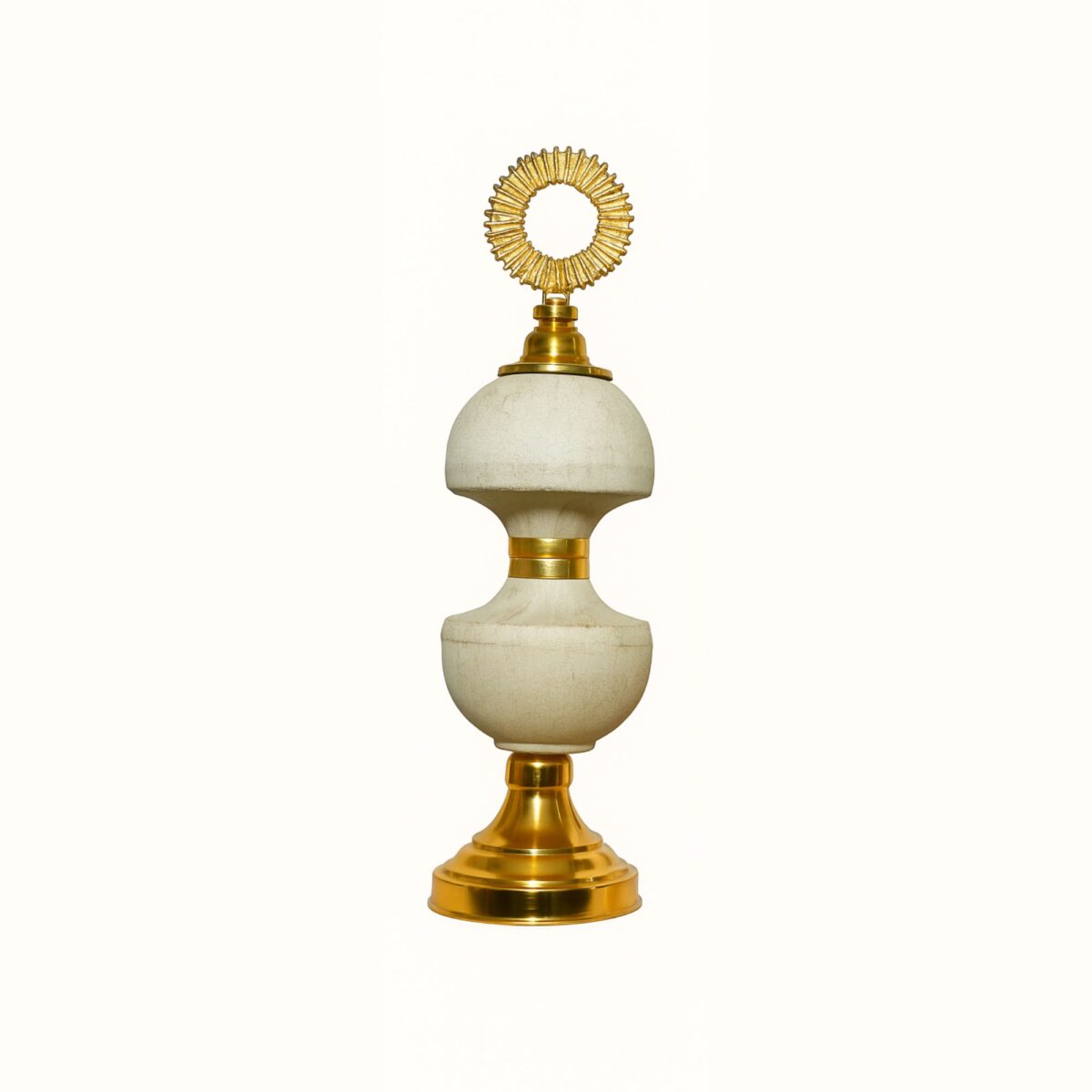 Elevate Luxury Spaces with the Off white & Gold Decorative Jar Set – Set of 2