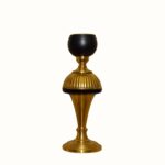 Premium Brass & Black T-Light Holder Set – Elegant Decorative Accent (Set of 2)