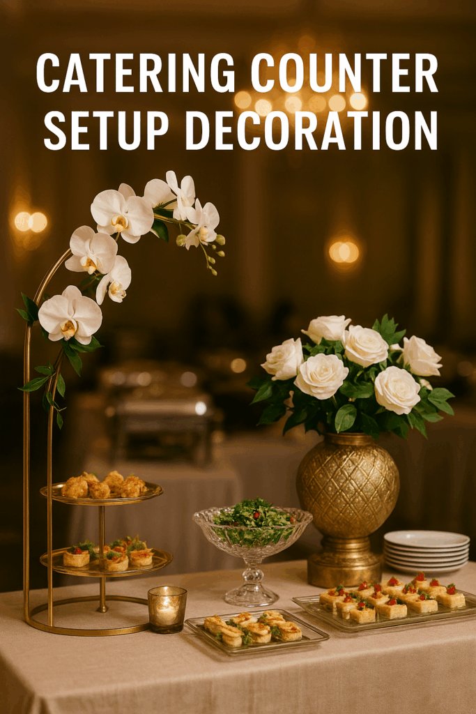 catering counter setup decoration