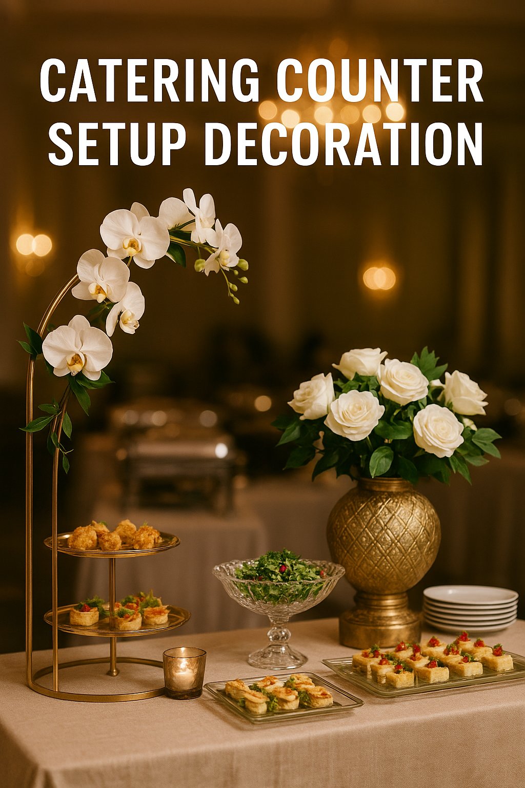 catering counter setup decoration
